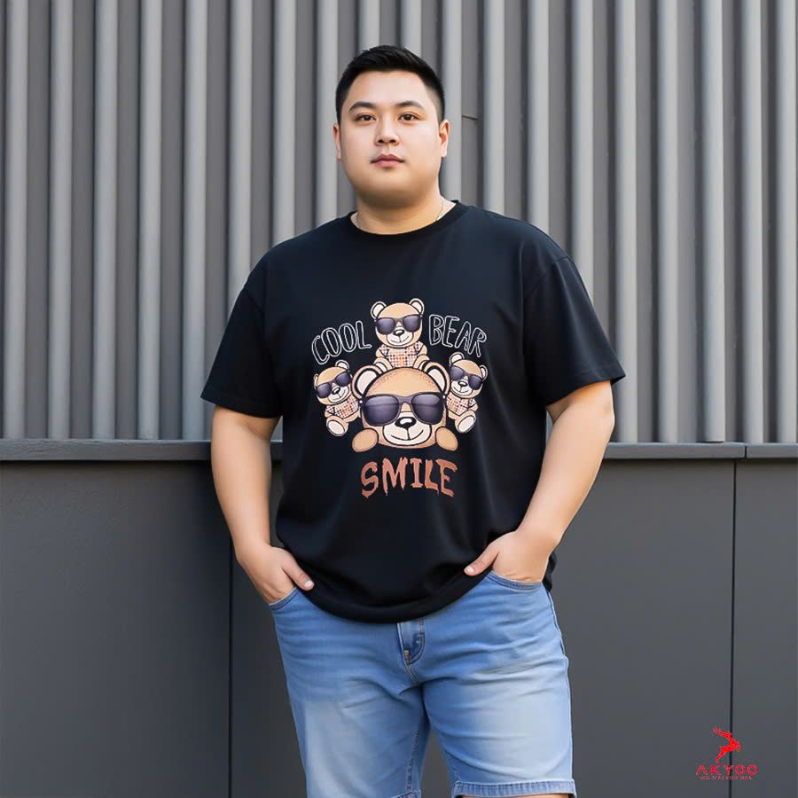 Áo Thun In Gấu Big Size Nam