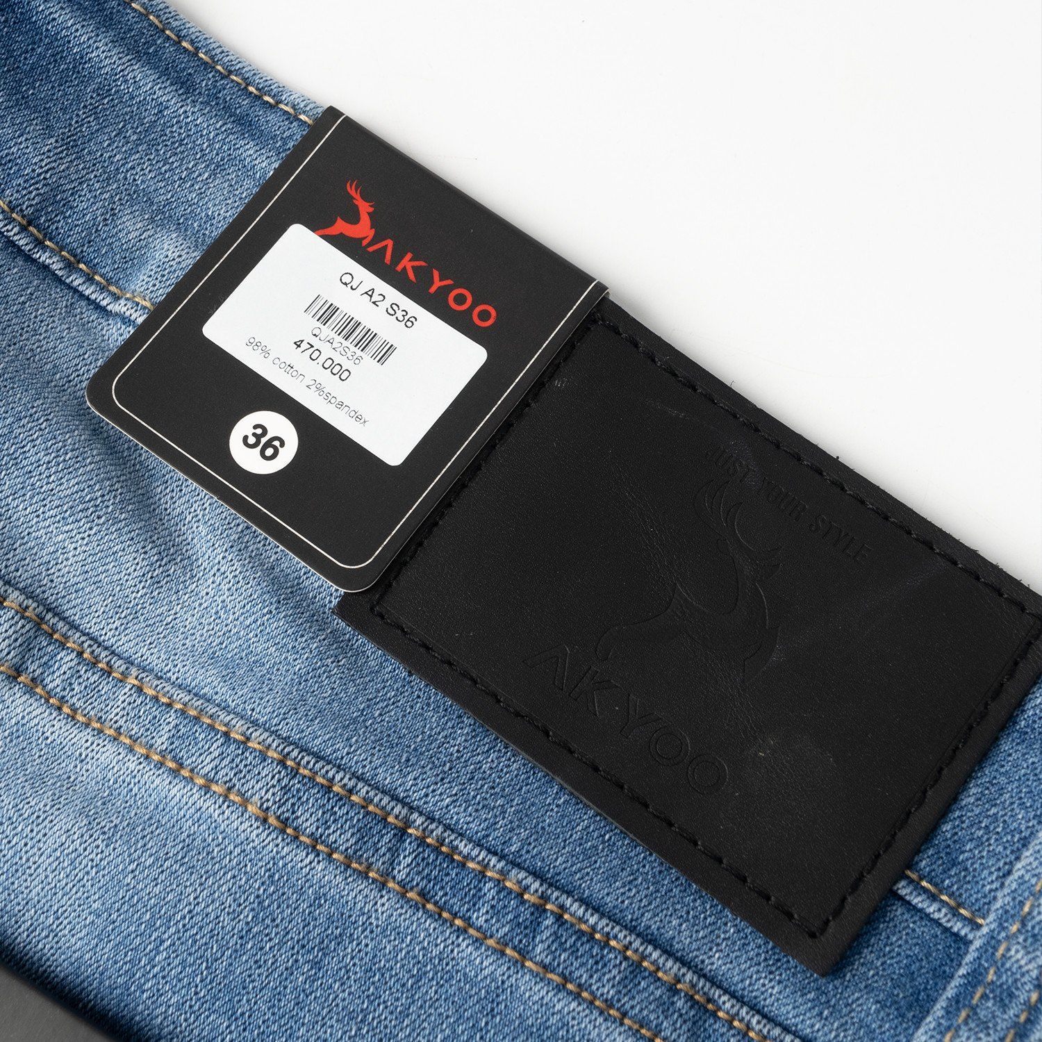 Quần Jean Xanh bigsize nam - QJ A2