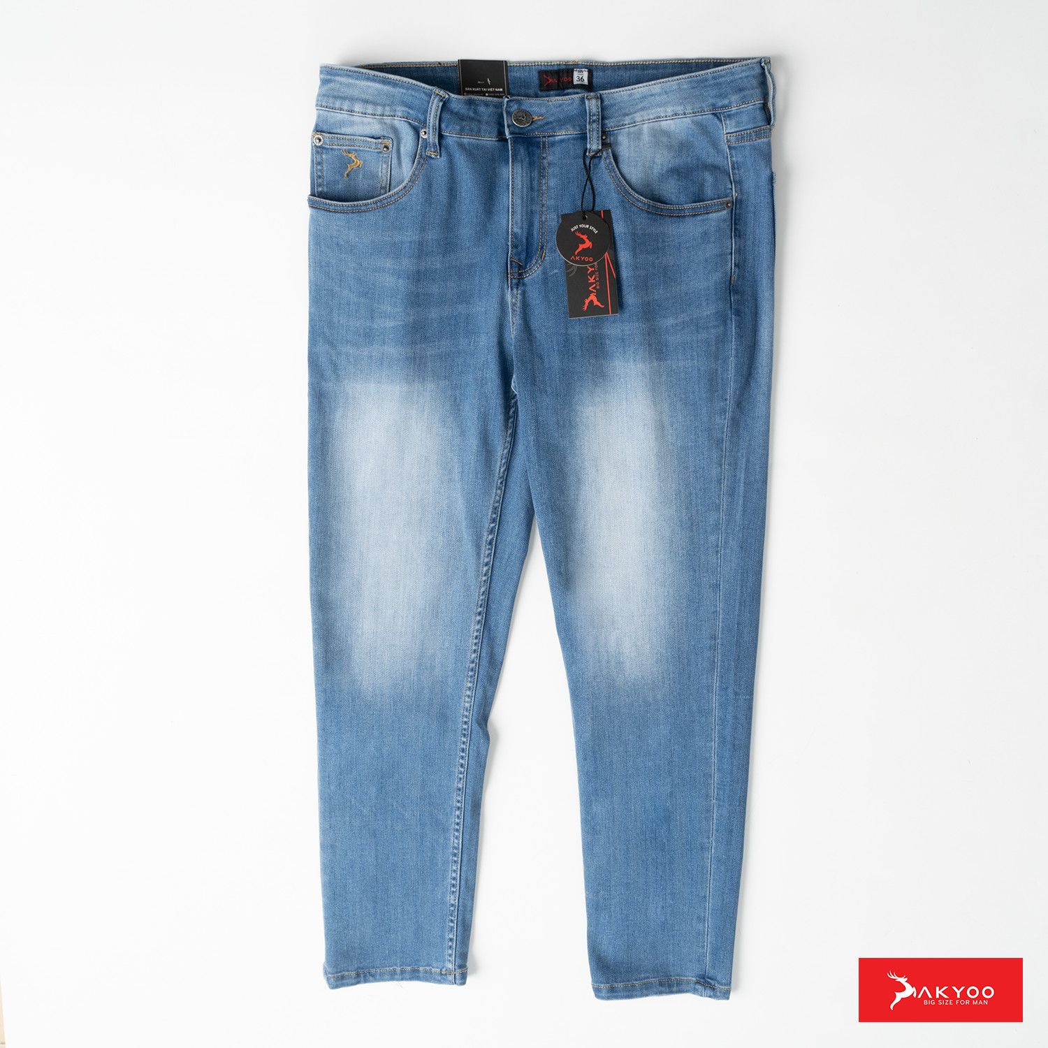 Quần Jean Xanh bigsize nam - QJ A2