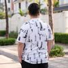 Áo Polo Trắng In Họa Tiết Big Size Nam