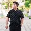 Áo Polo Đen In Chữ A Big Size Nam