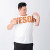New T-Shirt -Áo Thun Trắng In Vàng Họa Tiết  Big size 80-140kg