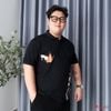 Áo Polo Đen In Sư Tử Big Size Nam