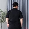 Áo Polo Đen In Sư Tử Big Size Nam