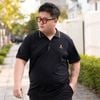 Áo Polo Đen Viền Đỏ Big Size Nam