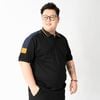 Áo Polo Đen Vai Xanh Big Size Nam