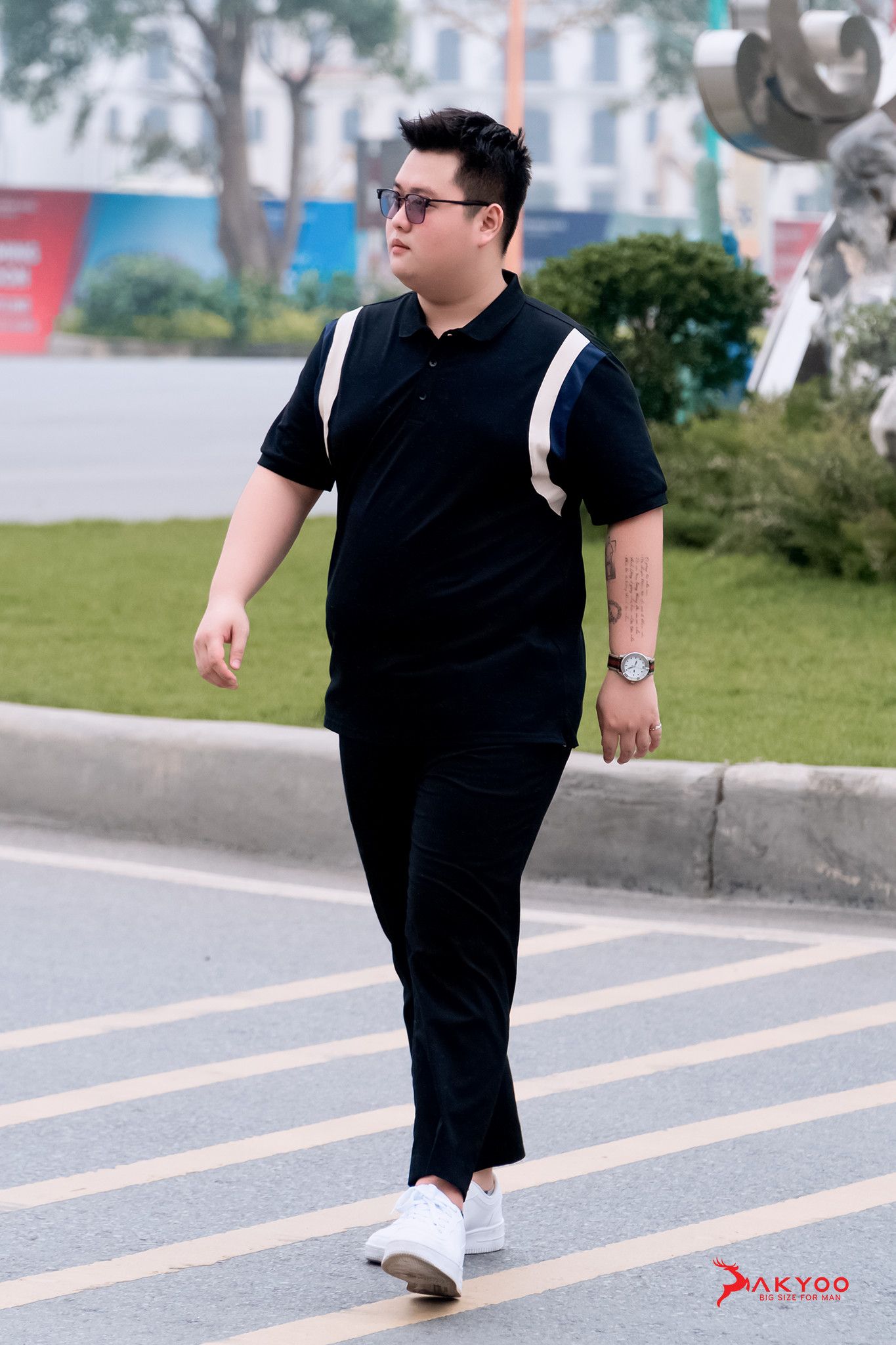 Áo Polo Viền Vai Big Size Nam