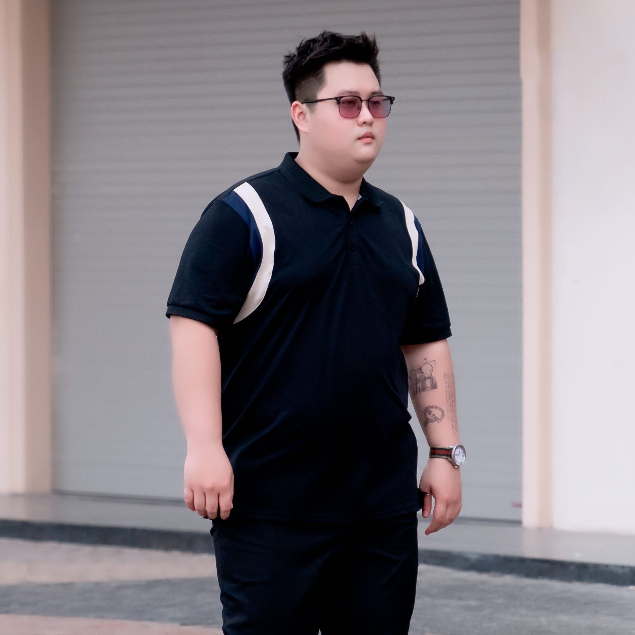 Áo Polo Viền Vai Big Size Nam