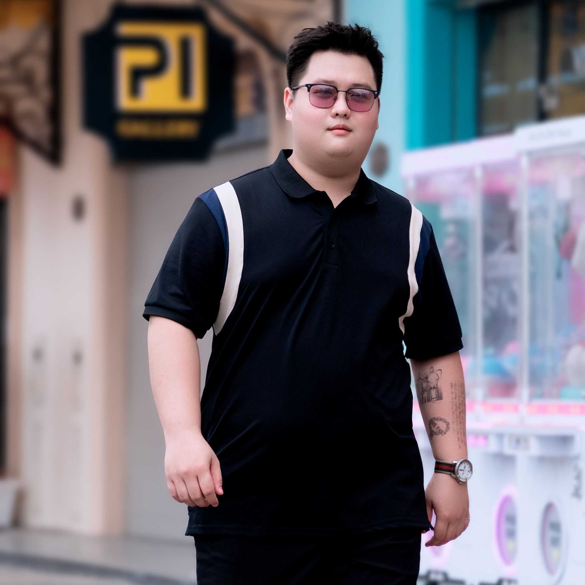 Áo Polo Viền Vai Big Size Nam