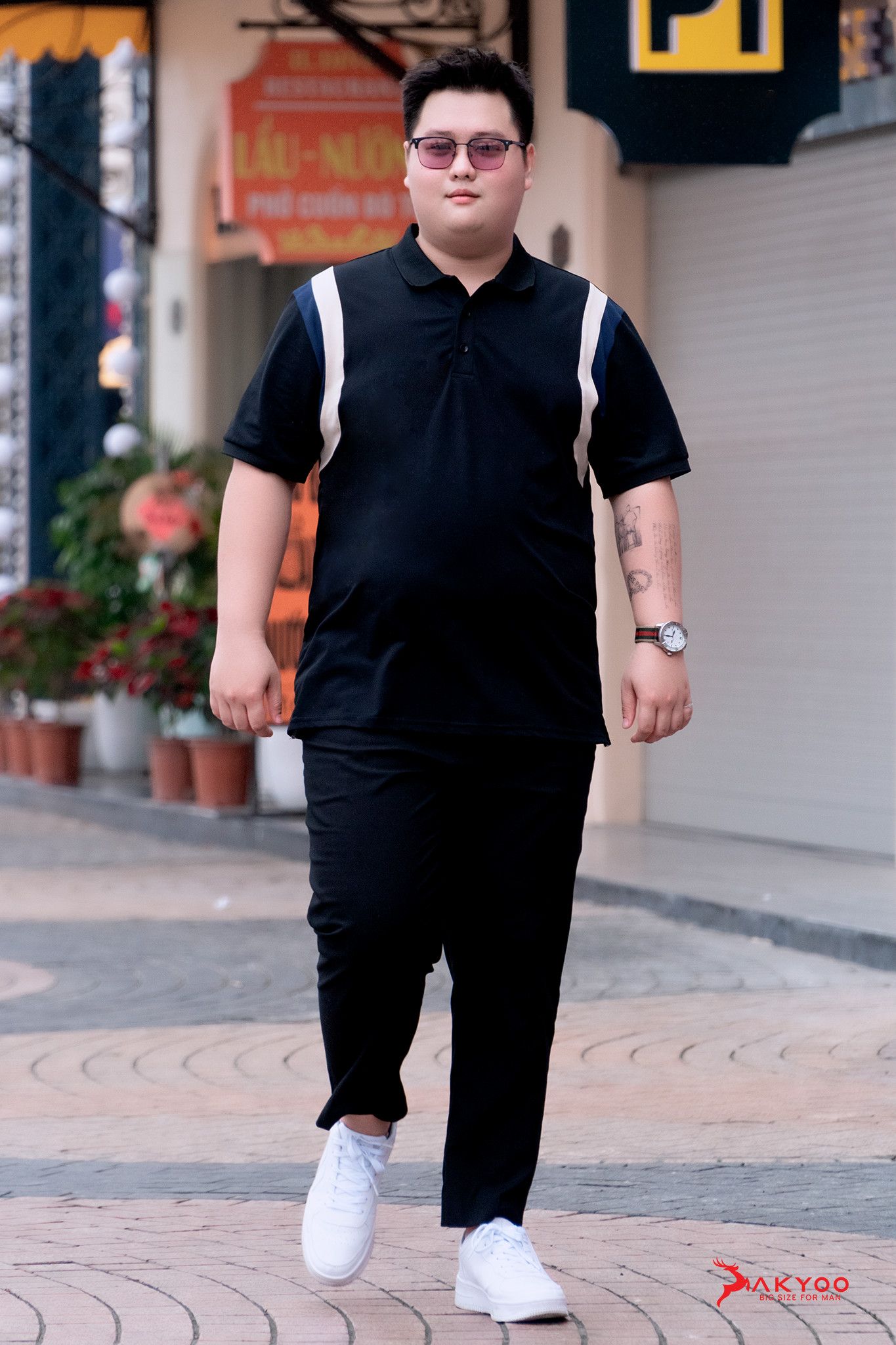 Áo Polo Viền Vai Big Size Nam