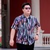 Áo Sơ Mi Ngắn Tay Big Size Nam In Họa Tiết Kẻ Màu