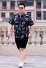 Áo Sơ Mi Đen Ngắn Tay Big Size Nam In Họa Tiết