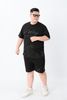 Bộ Đồ Thun Đen In Họa Tiết big size nam