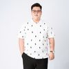 Áo Polo Trắng In Họa Tiết big size nam