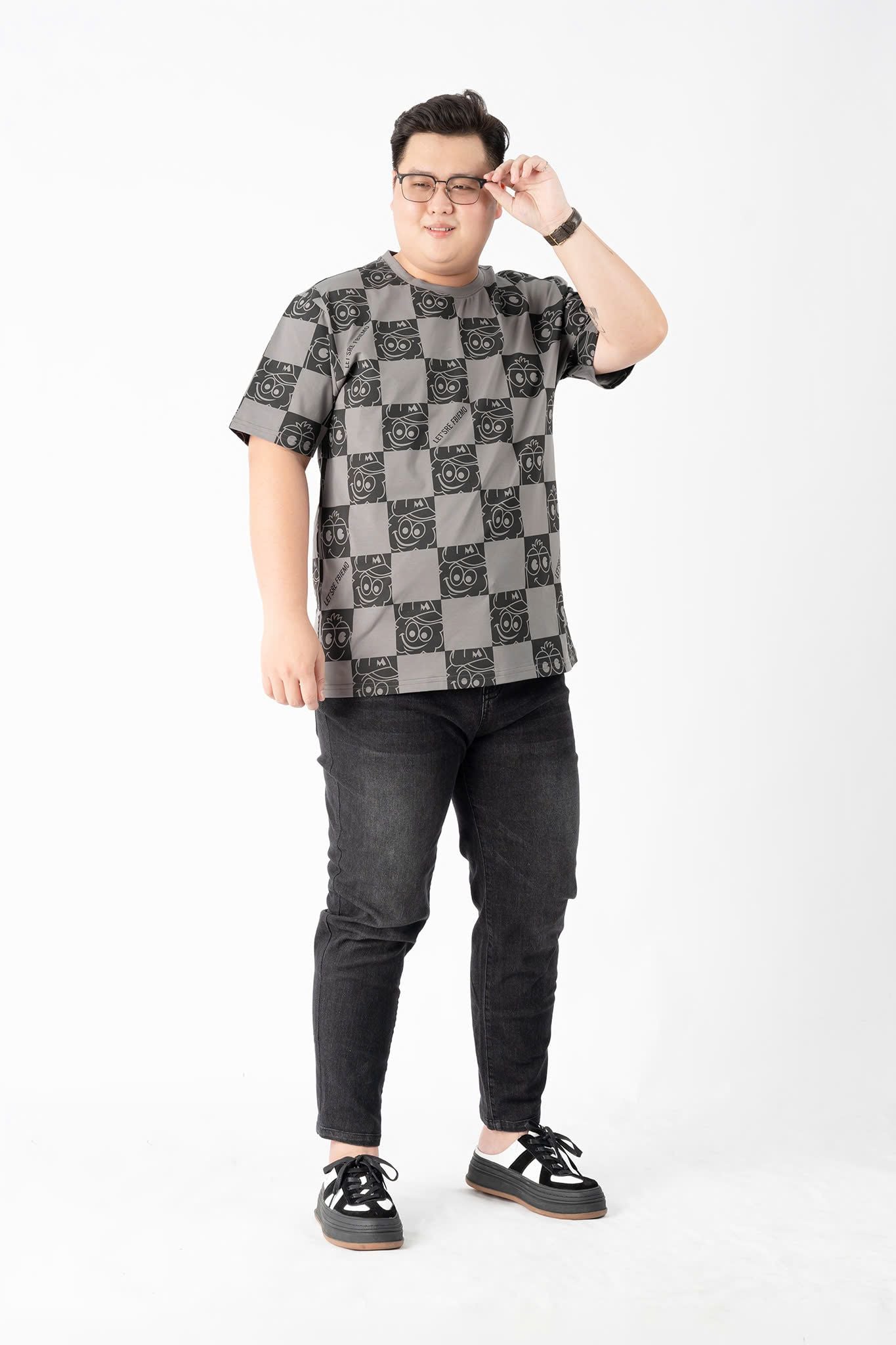 Áo Thun Họa Tiết Caro big size nam