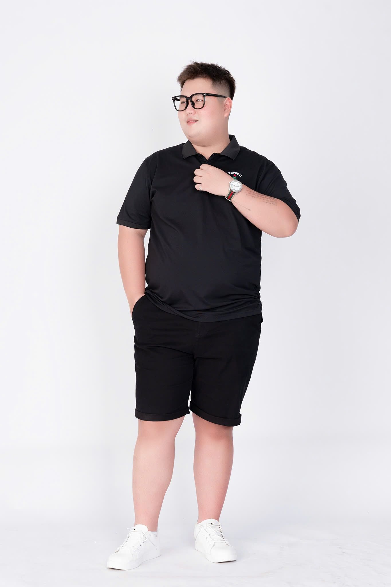 Áo Polo Trắng Đen Big Size Nam