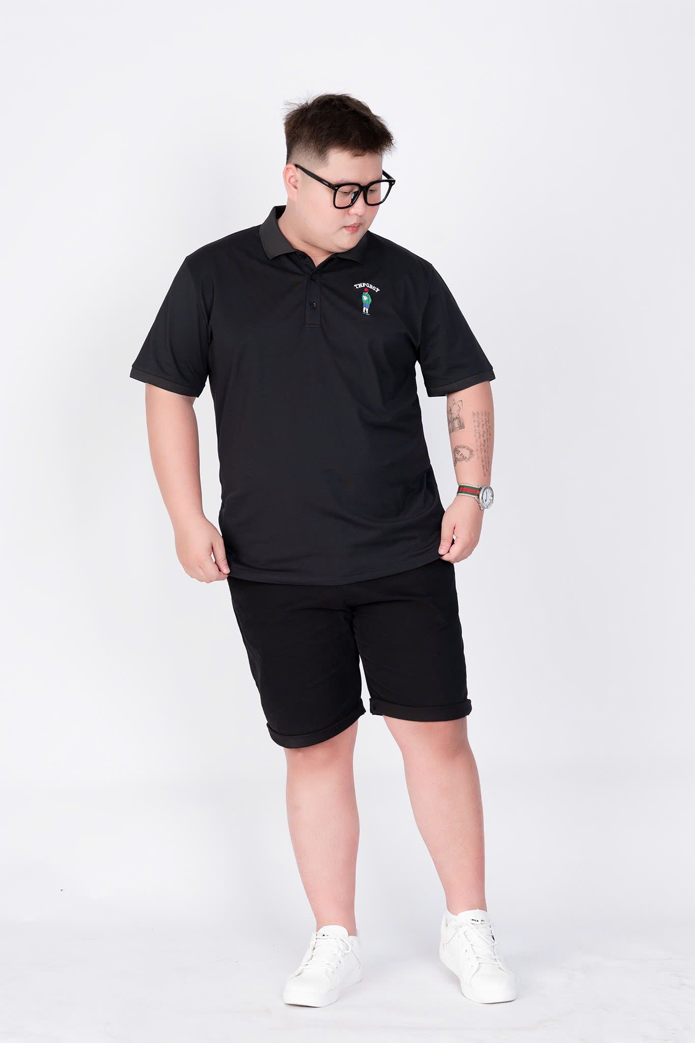 Áo Polo Trắng Đen Big Size Nam