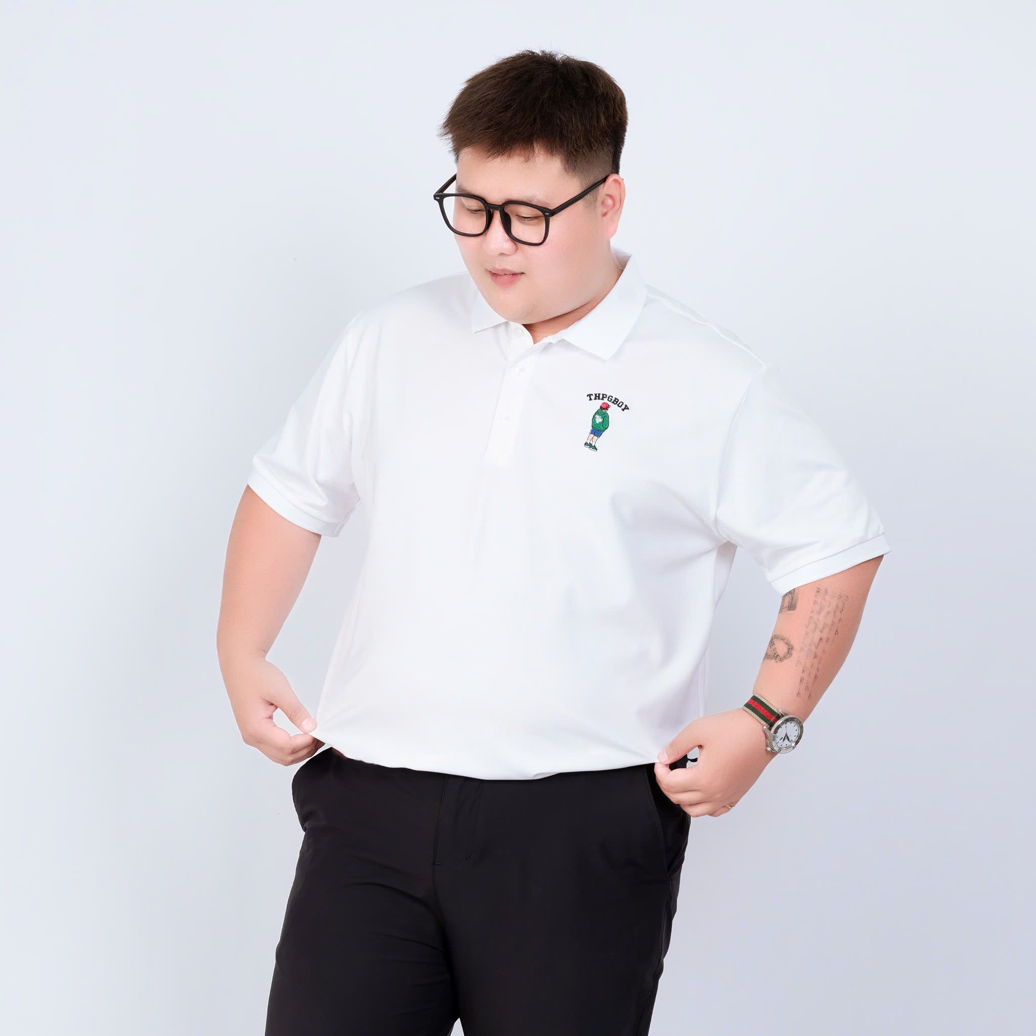 Áo Polo Trắng Đen Big Size Nam