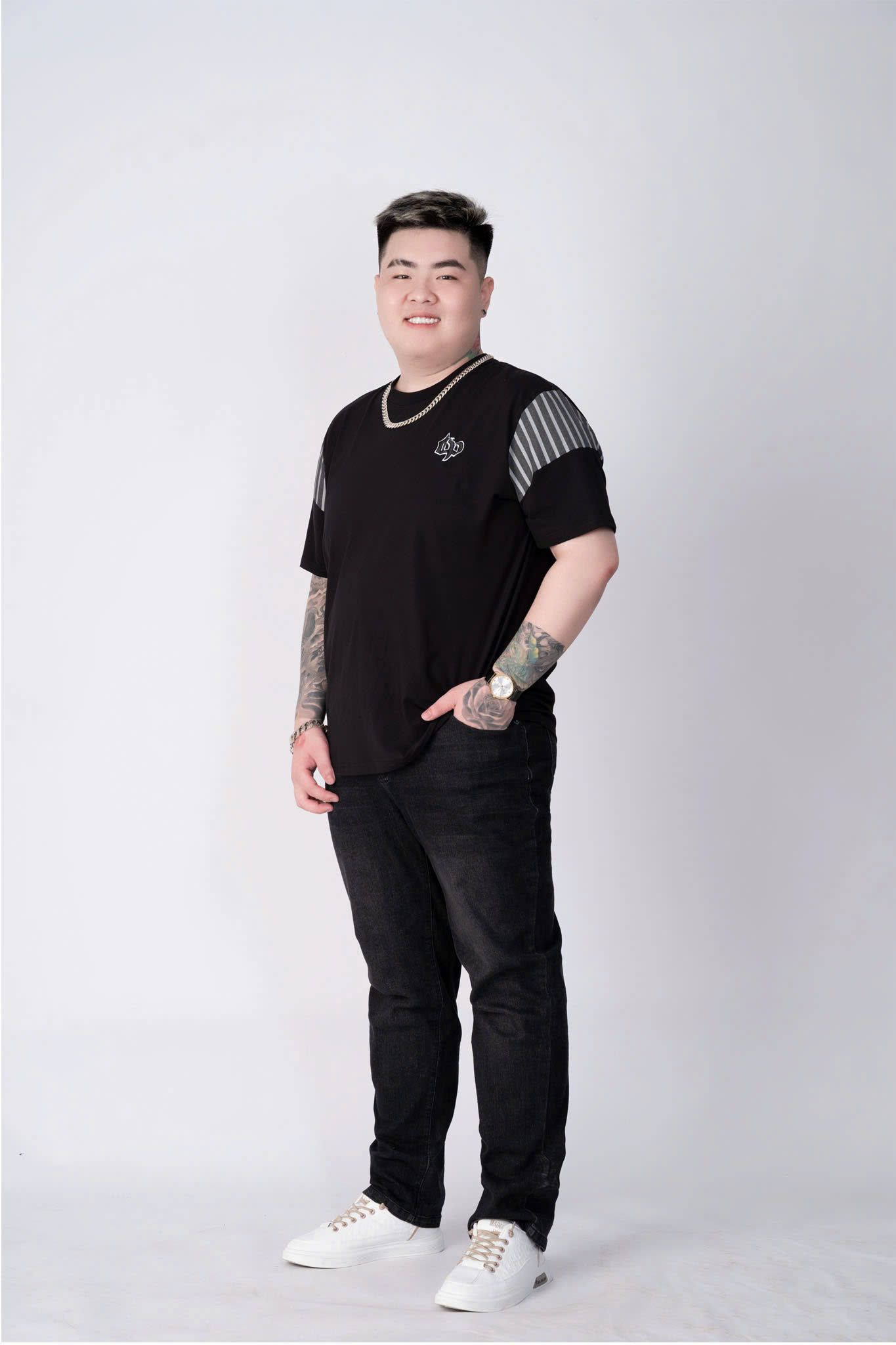 Áo Thun Đen Viền big size nam