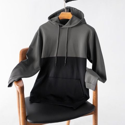 Áo Nỉ Hoodie Đen Xám Bigsize Nam
