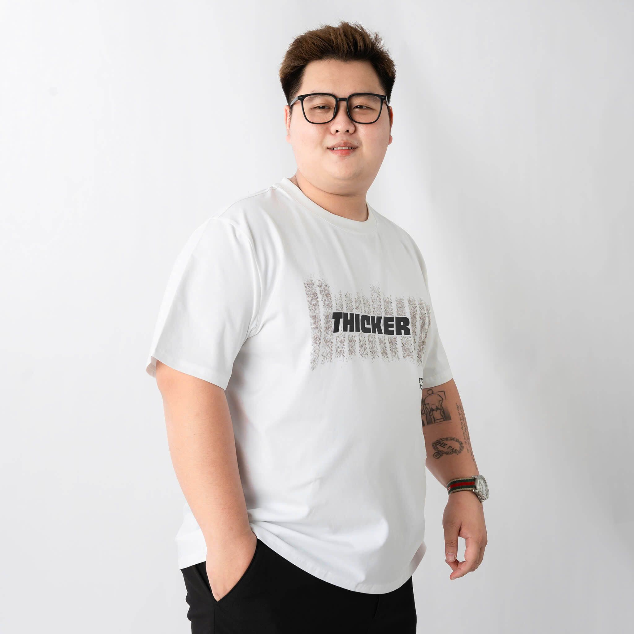 Áo Thun Trắng In Big Size Nam