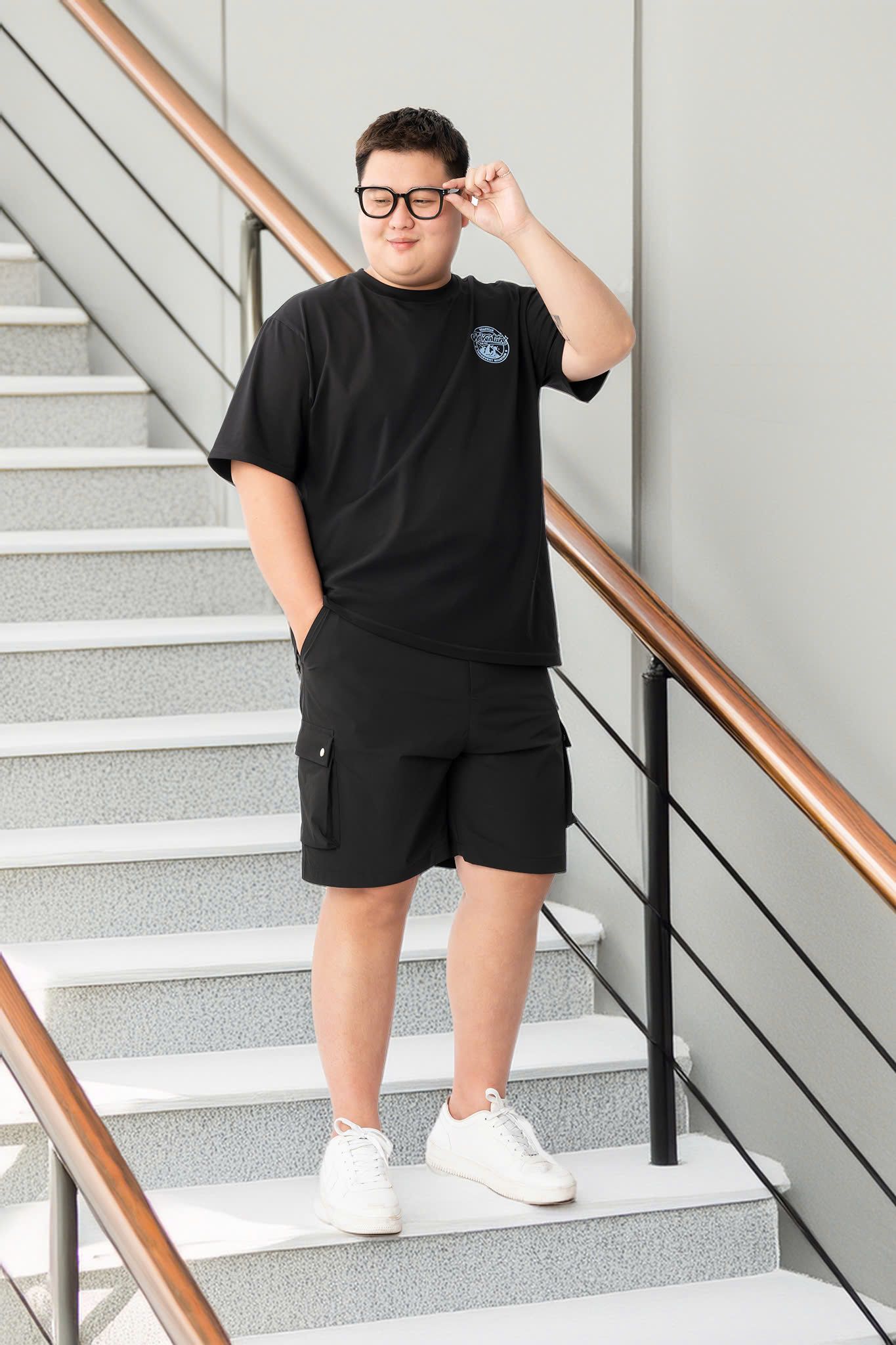 Quần Short Gió Đen Big Size Nam Túi Hộp