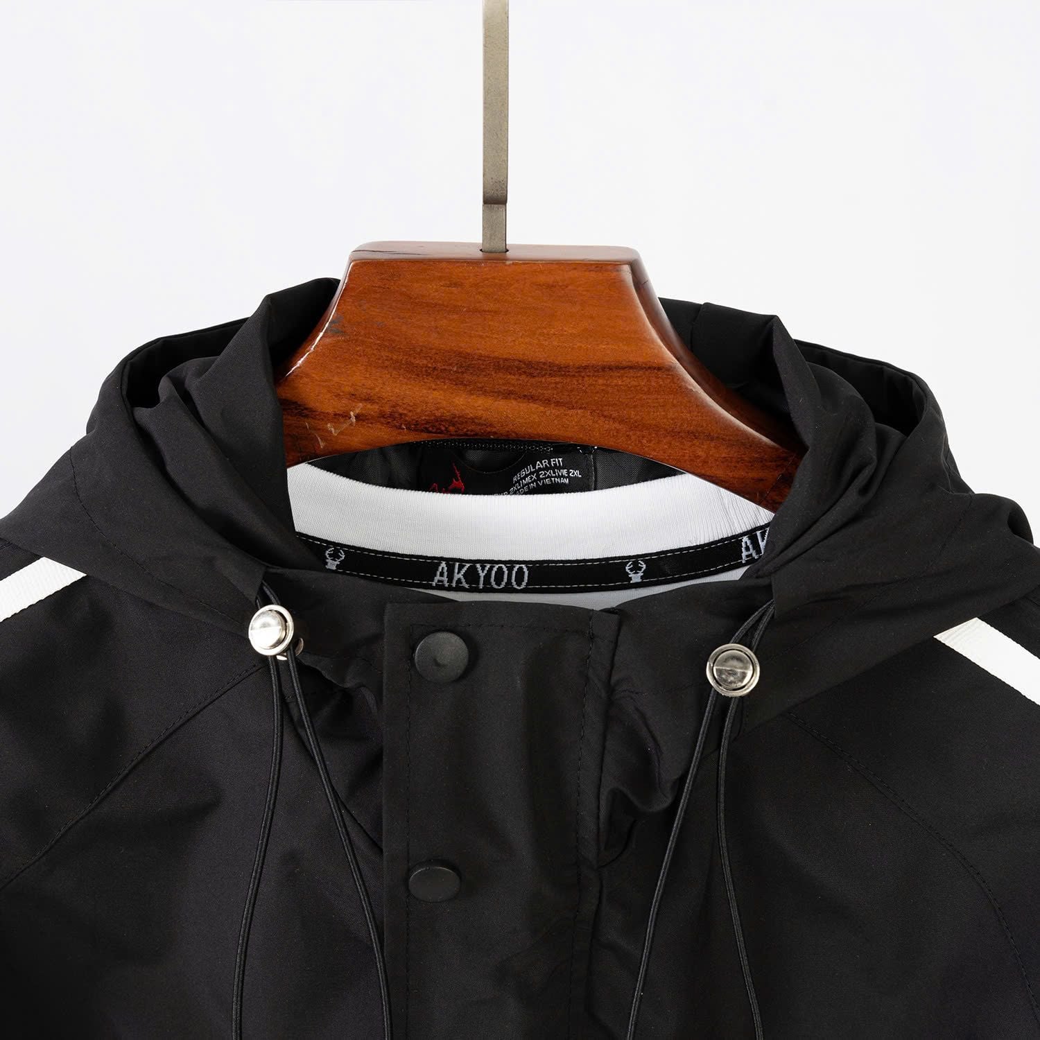 Áo Khoác Gió Đen Viền Big Size Nam