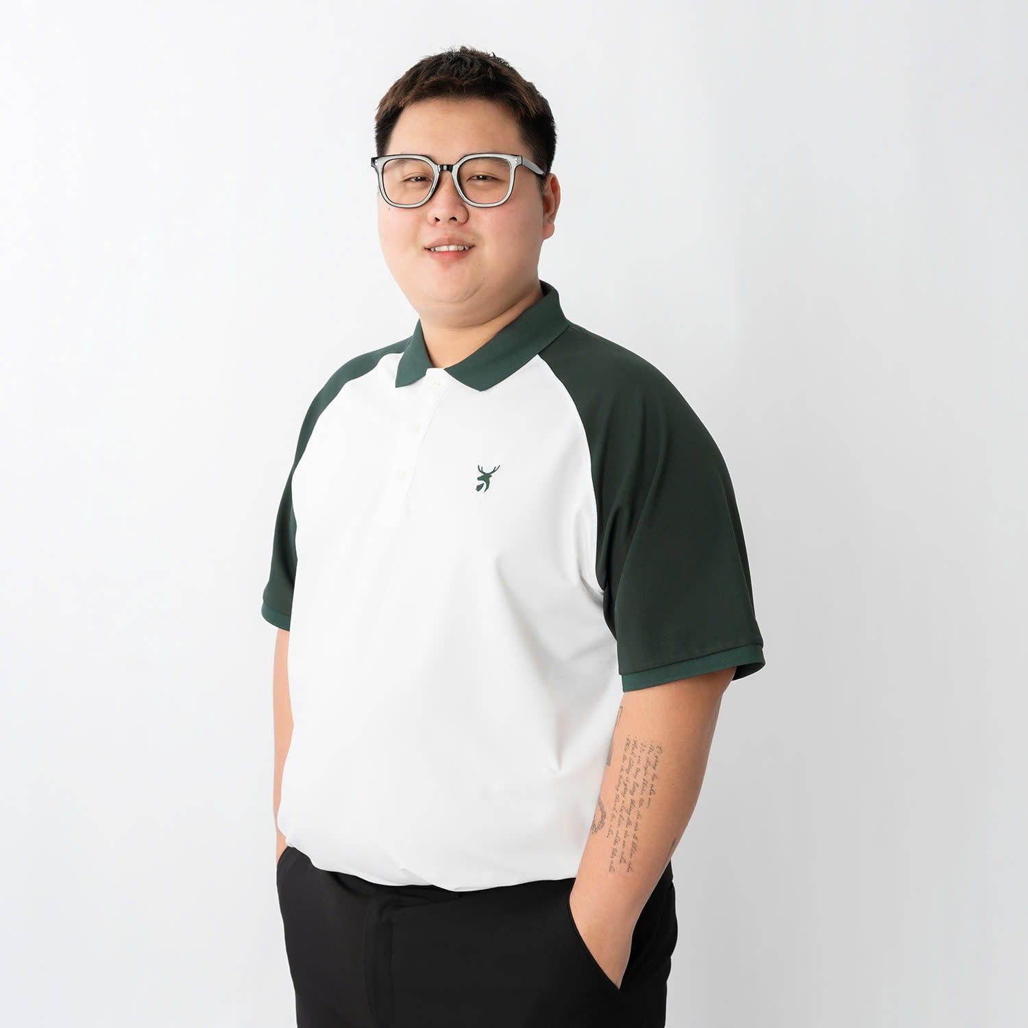 Áo Polo Trắng Tay Xanh Big Size Nam