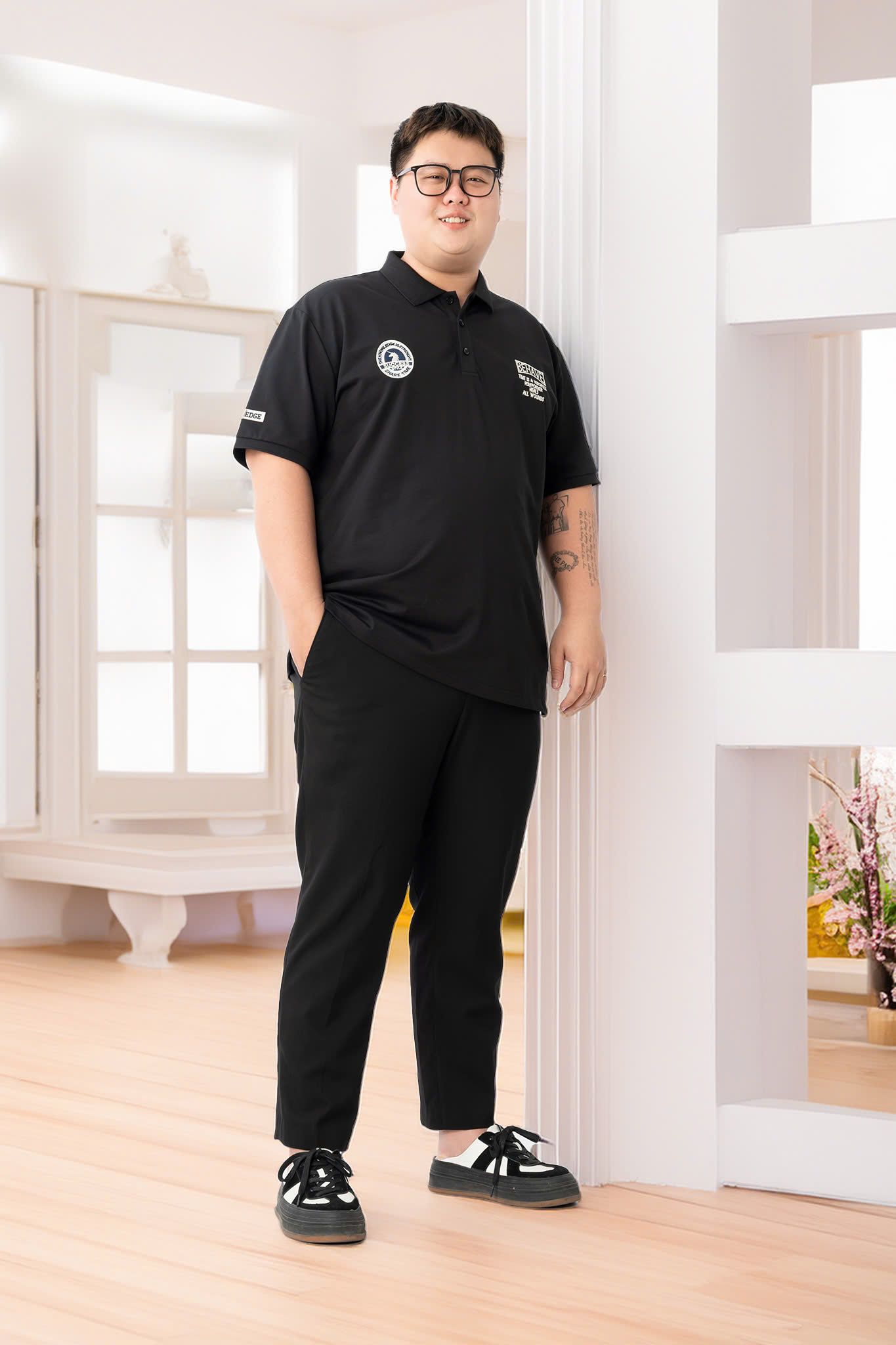 Áo Polo Đen A5 Big Size Nam