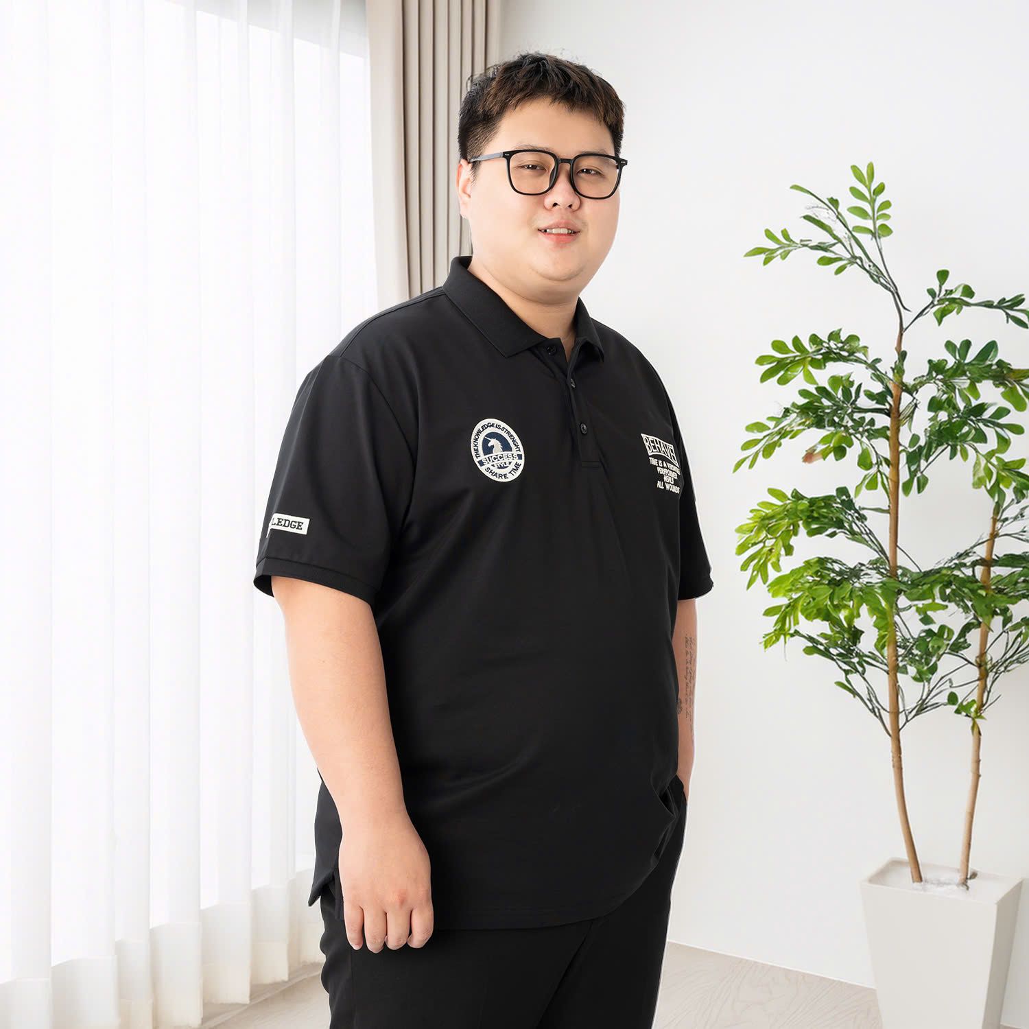 Áo Polo Đen A5 Big Size Nam