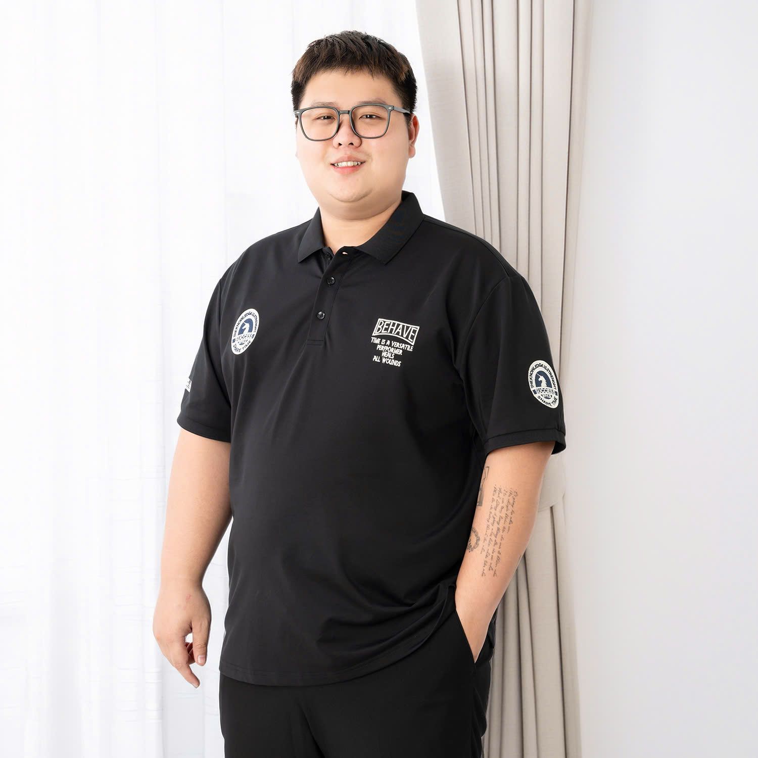 Áo Polo Đen A5 Big Size Nam