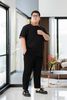 Áo Polo Đen Big Size Nam Cổ Vàng