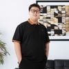Áo Polo Đen Big Size Nam Cổ Vàng