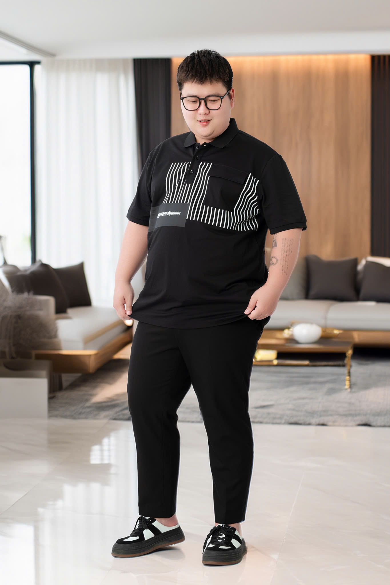 Áo Polo Đen A3 Big Size Nam