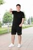 Bộ Đồ Thun Đen Viền Big Size Nam