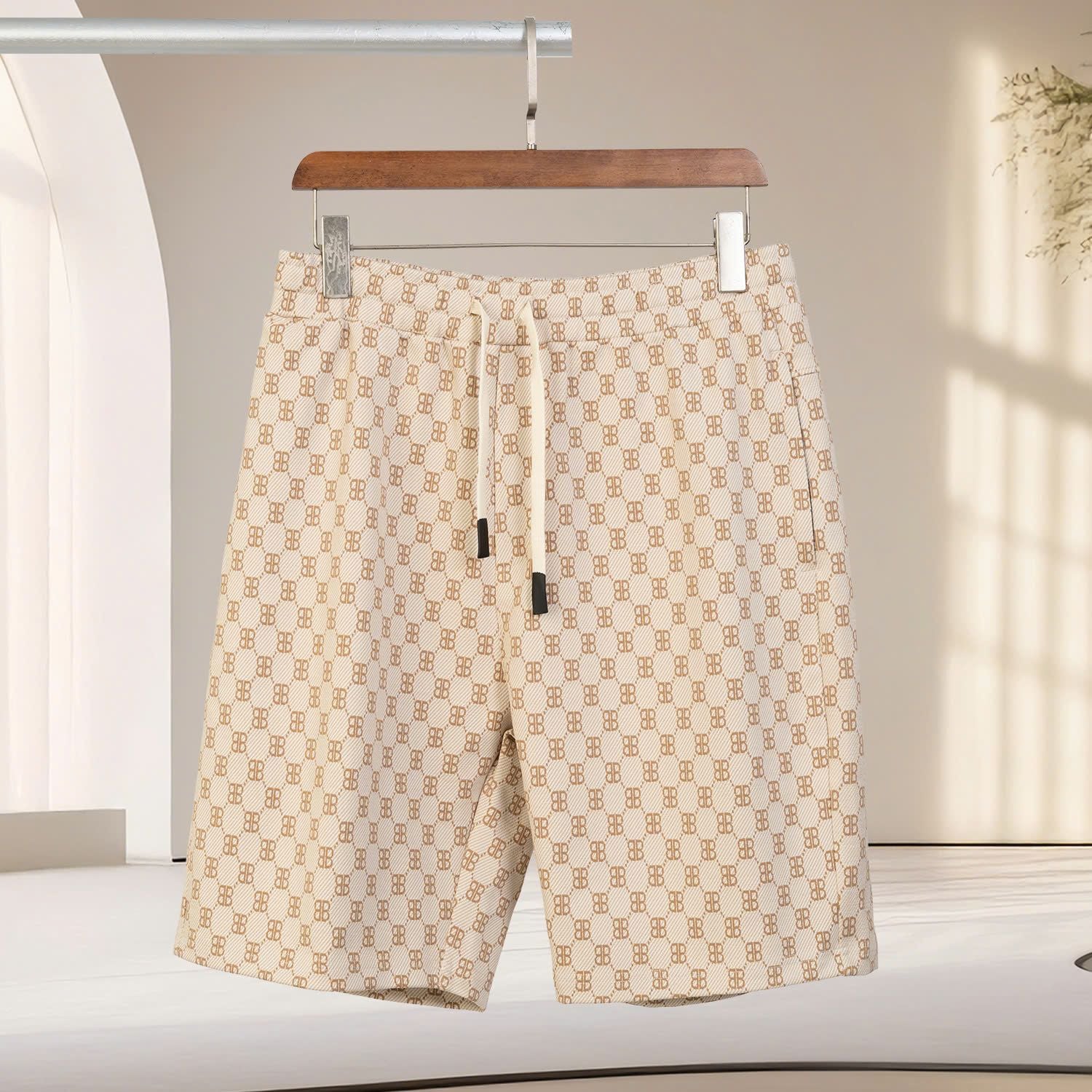 Quần Short Thun Chéo Họa Tiết Big Size Nam