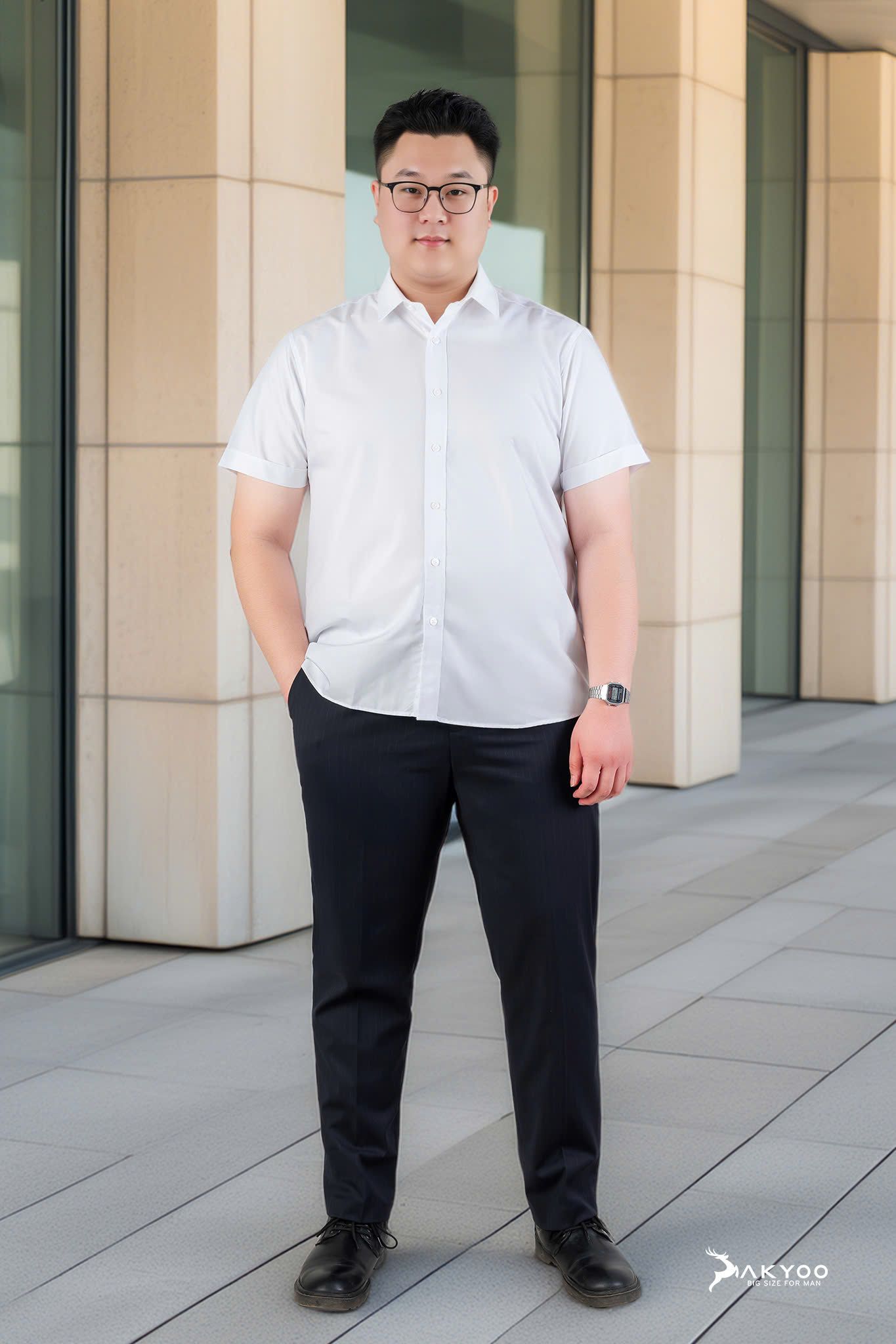 Quần Âu Kẻ Form Đứng Big Size Nam