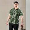 Áo Sơ Mi Cotton Cộc Tay Kẻ Big Size Nam