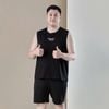 Áo Ba Lỗ Cotton Đen Họa Tiết Big Size Nam