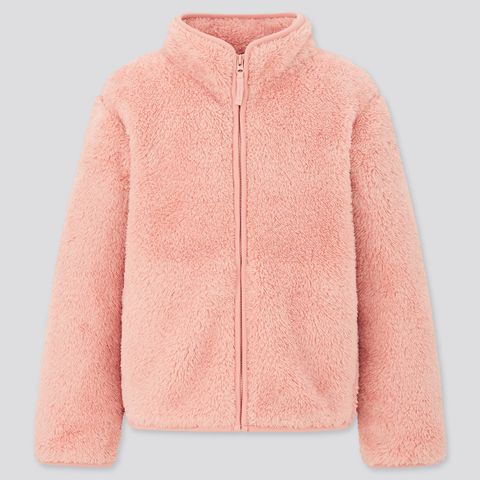 Áo nỉ lót lông cừu Uniqlo Kids Nhật Bản màu hồng  409246  Ijapan