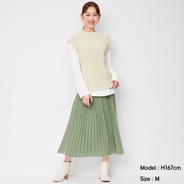 CHÂN VÁY XẾP LY XANH LÁ 68922  Champs Fashion  Thời Trang Hàng Hiệu