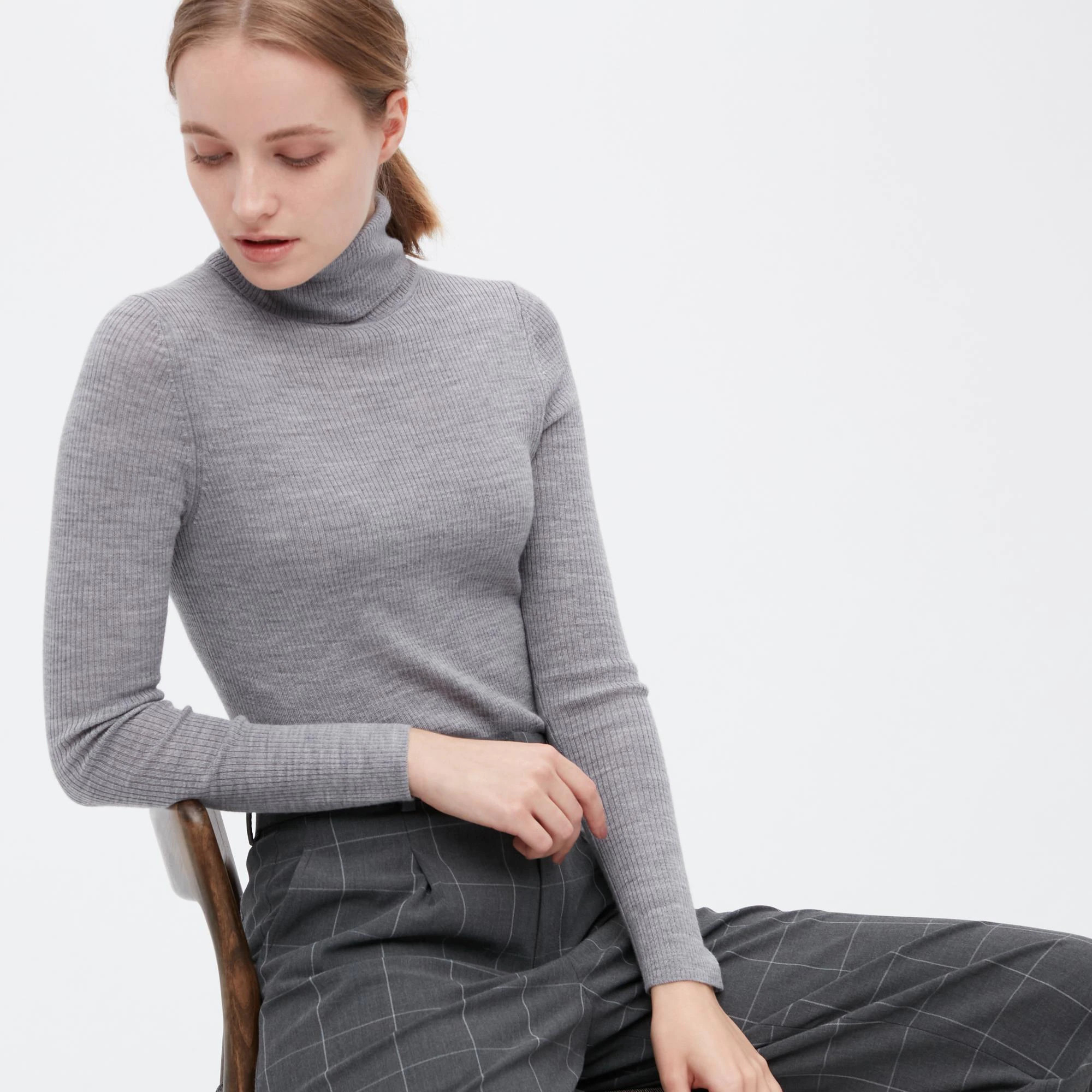Áo len nữ cổ cao Extra Fine Merino Uniqlo chính hãng xách Nhật – Shop Nhất  | Shopnhat.vn