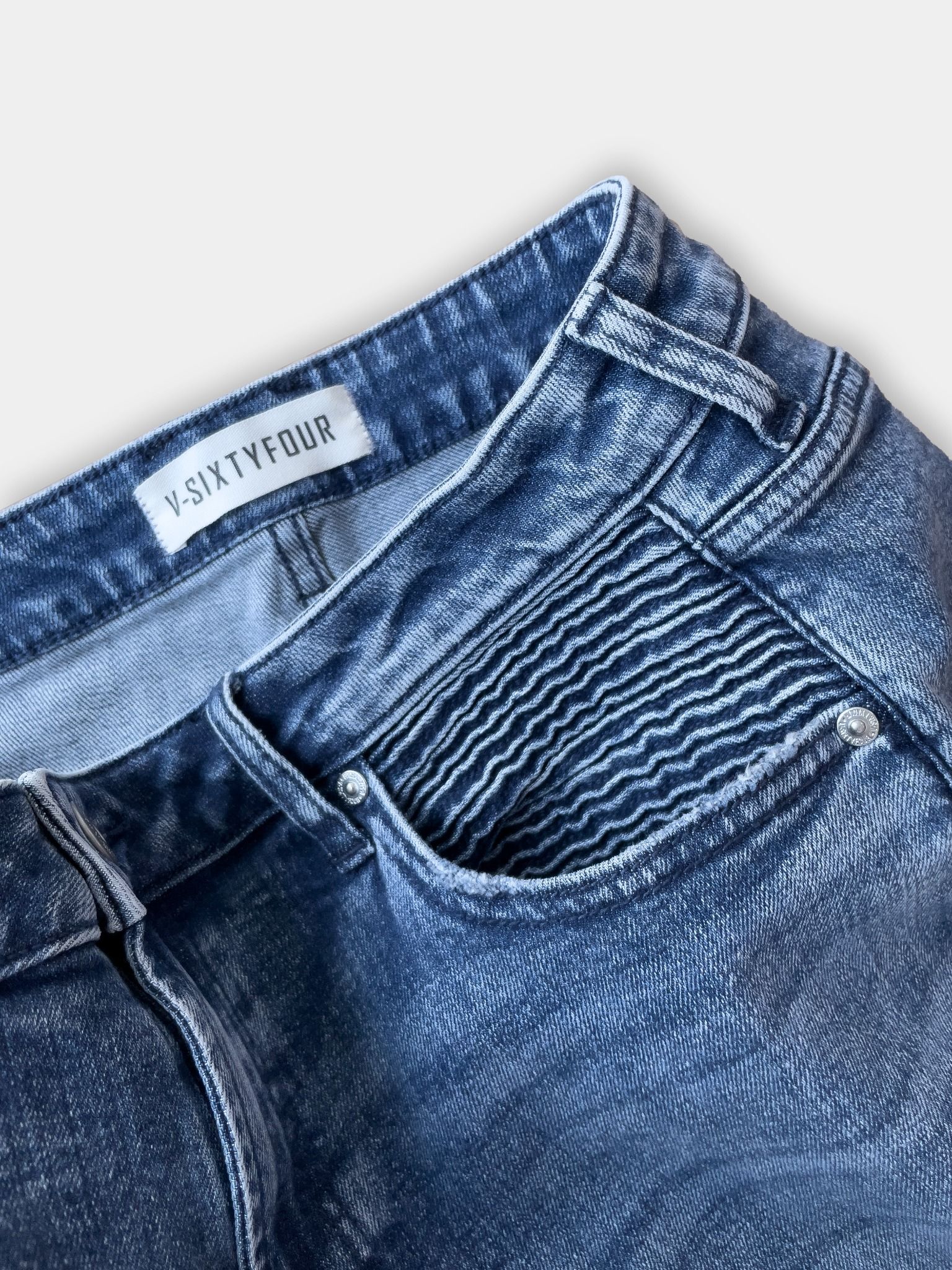 Quần Jeans Nam Dáng Rộng Relax Màu Xanh Sáng - Men's Wide-Leg Relax Fit Light Blue Jeans - 222MD4080F1