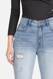 Quần jean nữ dáng suông. Paneled Jeans - 120WD2087F1930