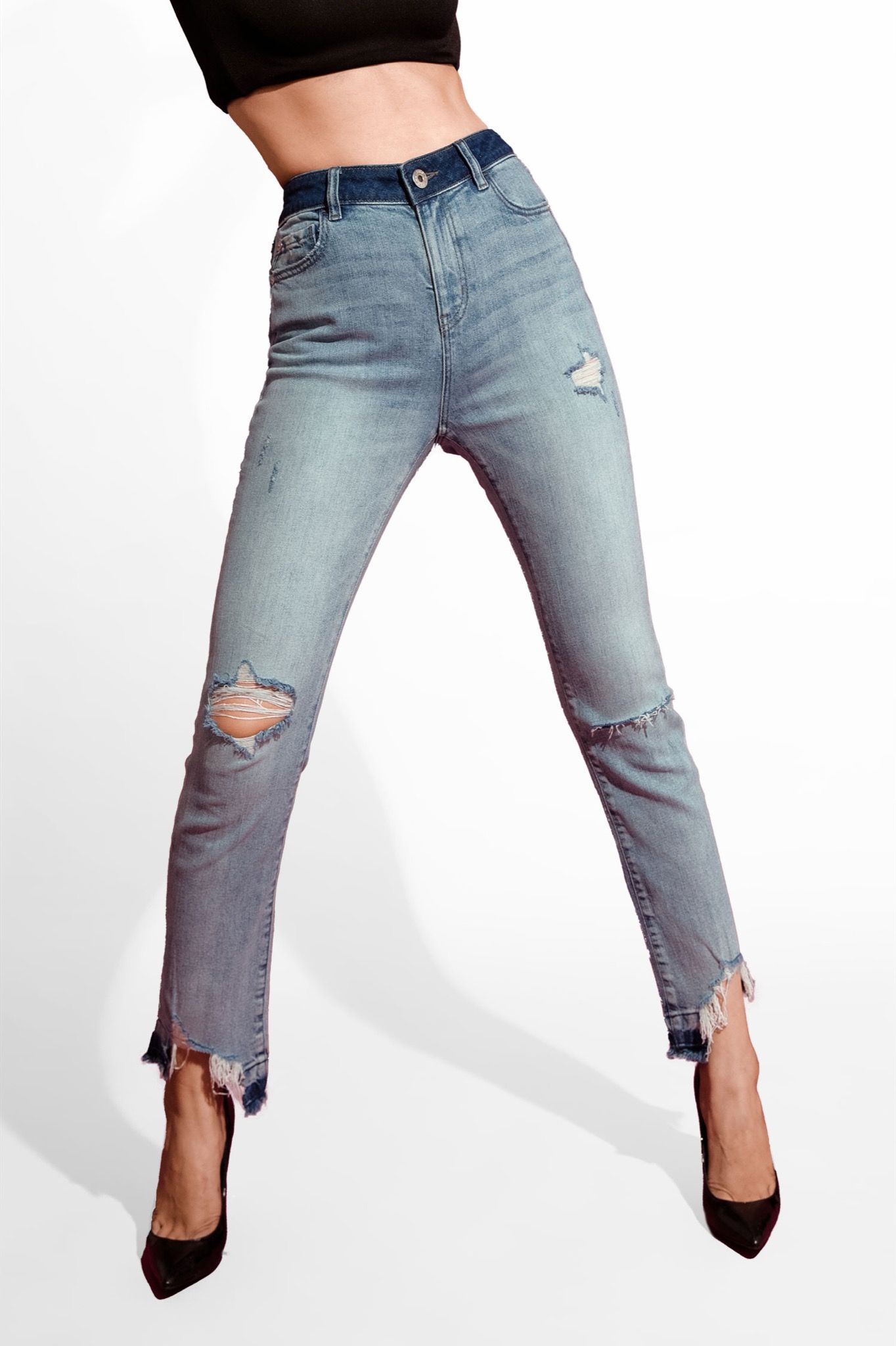 Quần jean nữ dáng straight - 120WD2093F2