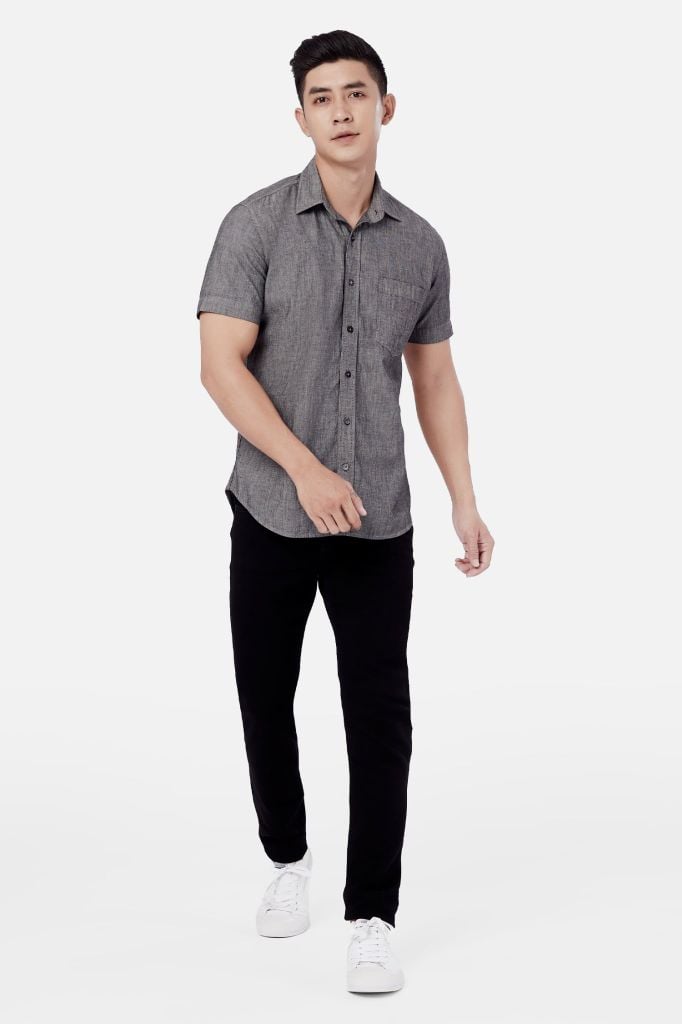 Áo Sơ Mi Dáng Rộng Ngắn Tay - 121MD4033B1