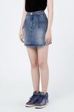 Chân Váy Denim Dáng Chữ A. Square Pocket A-Line Mini Skirt - 121WD1111F1930