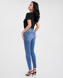 Quần Jeans Nữ Dáng Skinny Xanh Đậm Vừa. Medium Blue Skinny Jeans - 122WD1081B3950