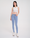 Quần Jeans Nữ Sóng Gân Dáng Ôm Phiên Bản 2. Front Seam Detail Skinny Jeans (2nd Version) - 122WD1081F4930