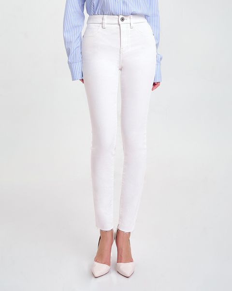 Quần Nữ Dáng Skinny Màu Trắng. Snow White Skinny Pants - 122WN1081B2110